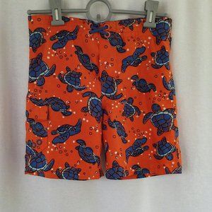Oshkosh boys swim trunks 4T Orange Blue turtles